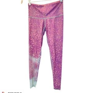 Teeki Women's Yoga Purple Mermaid Fairy Queen Hot Pant Leggings Small